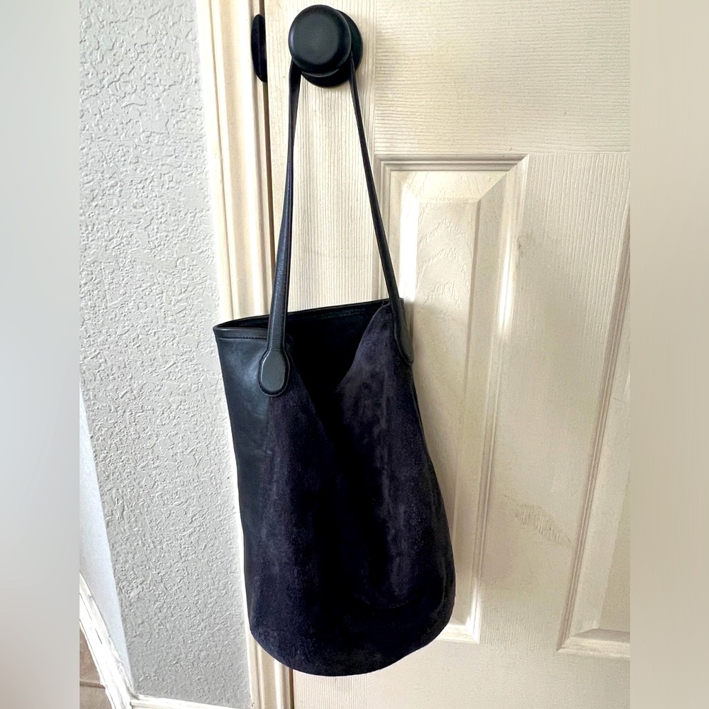 Jcrew Berkeley bucket bag in leather and suede